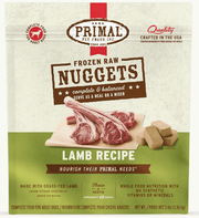 Primal Dog Frozen Nuggets, Lamb 3 lbs