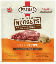 Primal Dog Frozen Nuggets, Beef 3lbs
