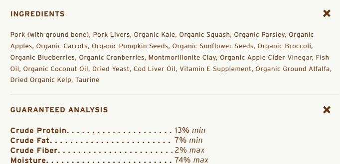 Primal Dog Frozen Pronto, Pork 4 lbs