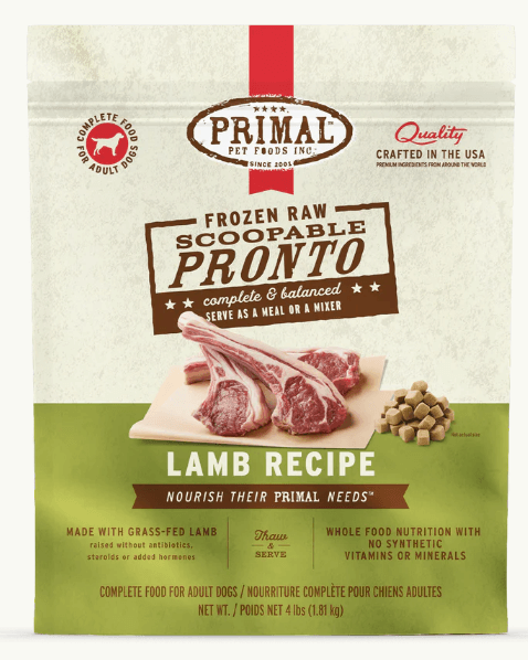 Primal Dog Frozen Pronto, Lamb 4 lbs