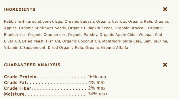 Primal Cat Frozen Nuggets, Rabbit 3 lb