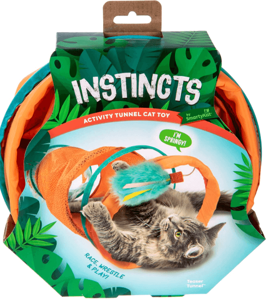 SmartyKat Instincts Teaser Tunnel Activity Cat Toy