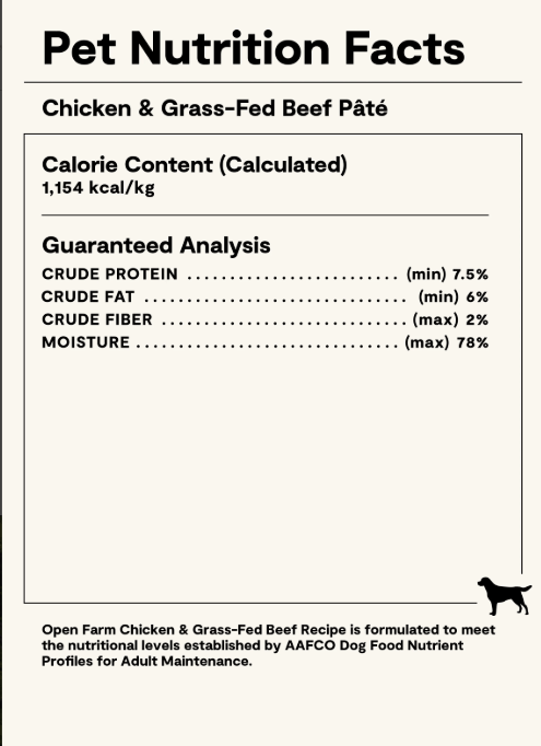 Open Farm Dog Grain Free Chicken & Beef Pate 12.5 oz