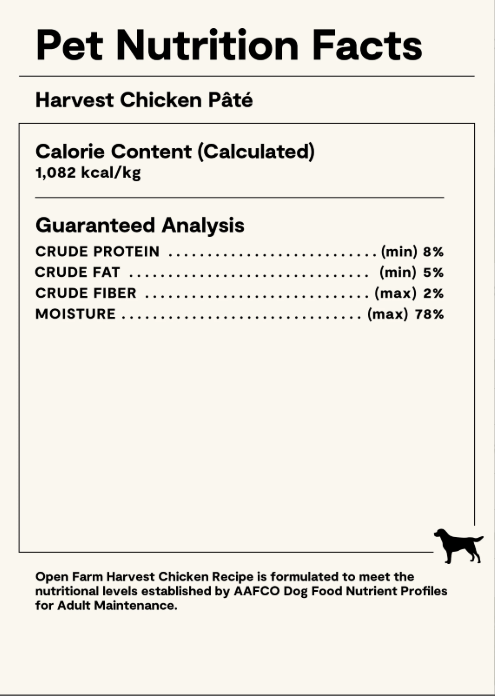 Open Farm Dog Grain Free Harvest Chicken Pate 12.8 oz