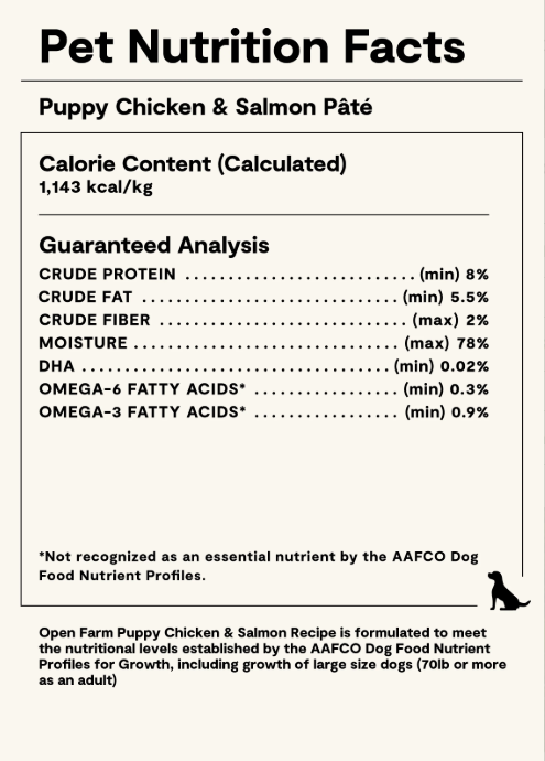 Open Farm Dog Grain Free Puppy Chicken & Salmon Pâté 12.8 oz