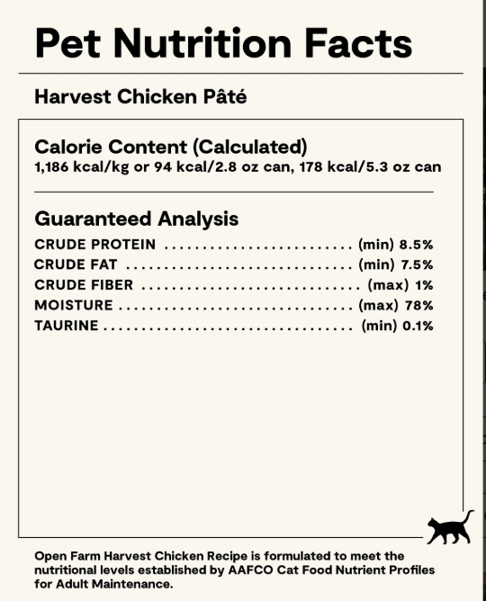 Open Farm Harvest Chicken Pâté for Cats