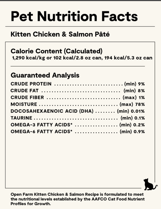 Open Farm Chicken & Salmon Pâté for Kittens