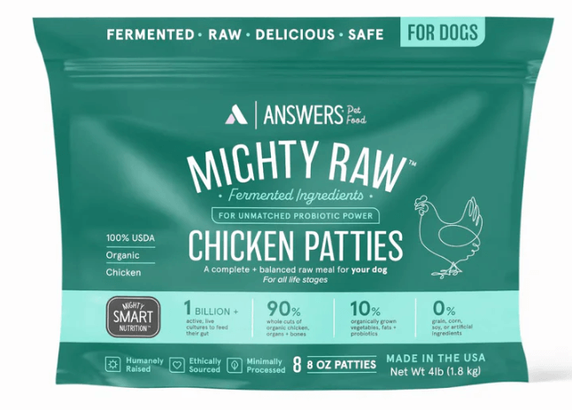 Answers Frozen Detailed Patties Chicken 4 lb