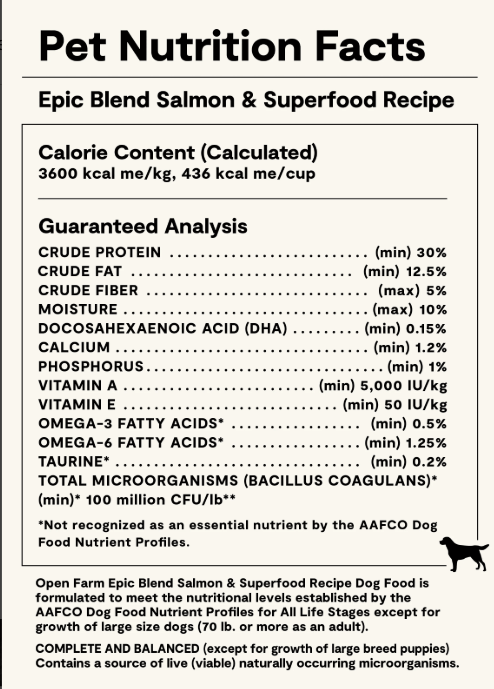 Open Farm Epic Blend Salmon & Superfood Dry Dog Food