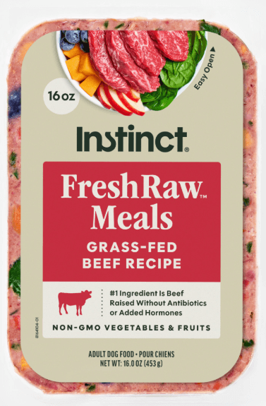 Instinct FreshRaw Meals Grass-Fed Beef Recipe for Dogs