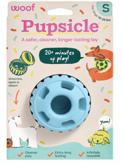 Woof Pupsicle Long-Lasting Interactive Dog Toy - For Small Dogs 10-25 lbs (Blue)