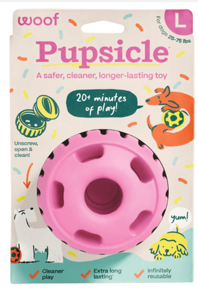 Woof Pupsicle Long-Lasting Interactive Dog Toy - For Large Dogs 25-75lbs