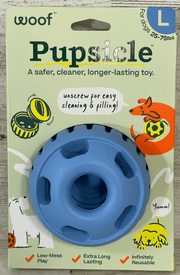 Woof Pupsicle Long-Lasting Interactive Dog Toy - For Large Dogs 25-75lbs (blue)