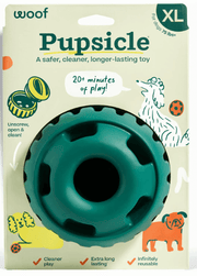 Woof Pupsicle Long-Lasting Interactive Dog Toy - For Extra Large Dogs 75lbs and up (green)
