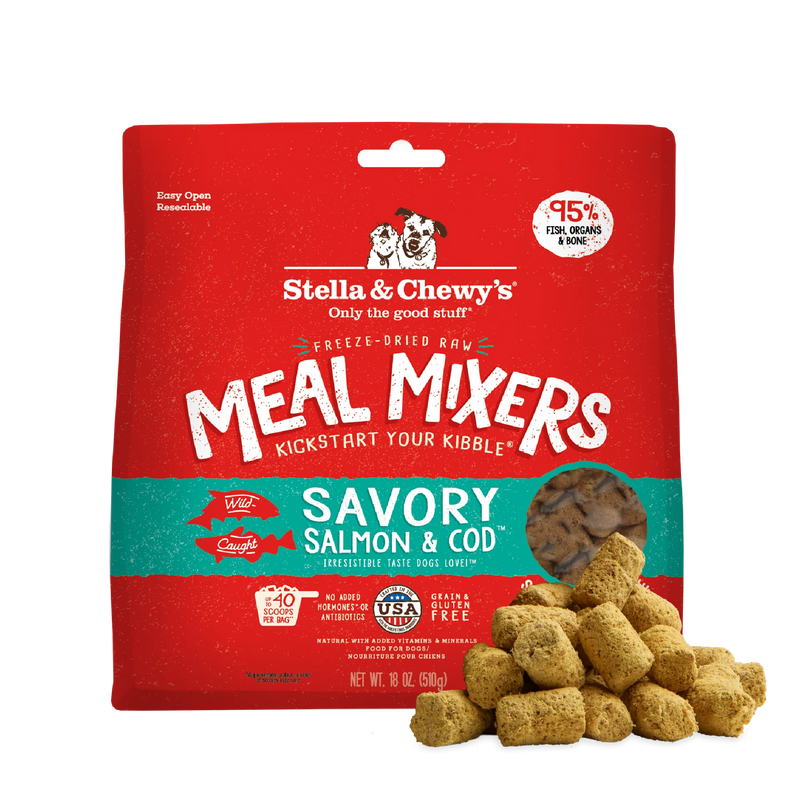 Stella & Chewys Freeze-Dried Savory Salmon & Cod Meal Mixers Dog
