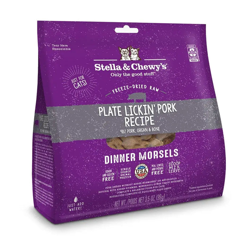 Stella & Chewys Freeze-Dried Cat Food, Plate Lickin' Pork
