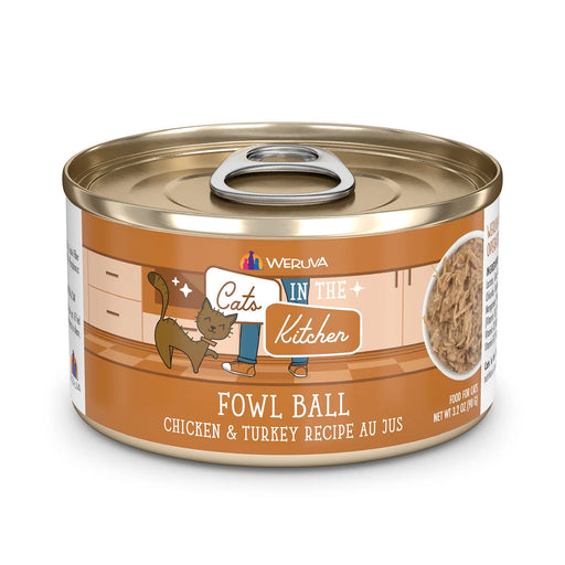 WERUVA CATS IN THE KITCHEN CAN FOWL BALL 3.2OZ