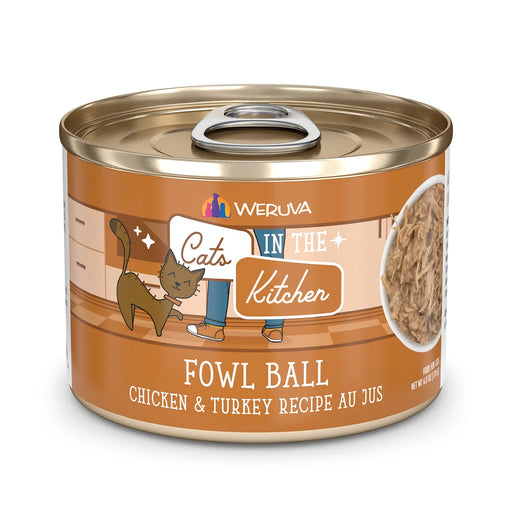 WERUVA CATS IN THE KITCHEN CAN FOWL BALL 6.0OZ