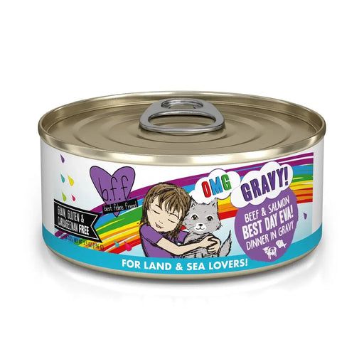 Weruva BFF Best Day Eva! Beef and Salmon 5.5 oz Can Cat Food