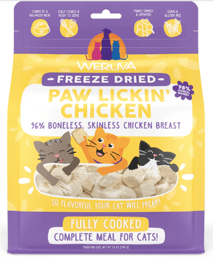 Weruva - Paw Lickin'' Freeze Dried Chicken Cat Food. 7oz