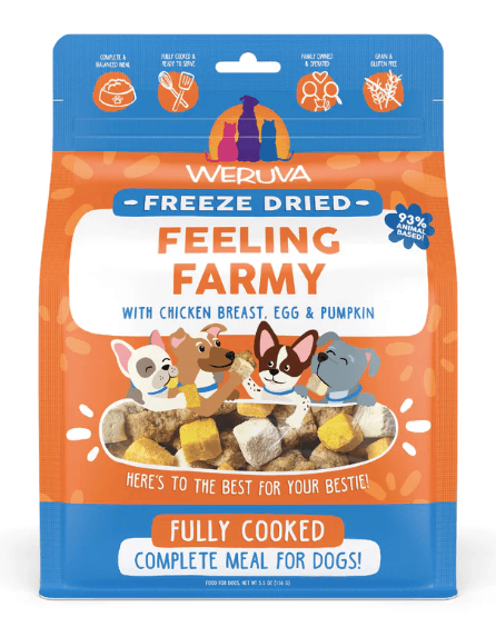 Weruva Freeze Dried Dog Food, Feeling Farmy 5.5oz