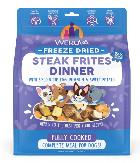 Weruva Freeze Dried Dog Food, Steak Frites 13oz