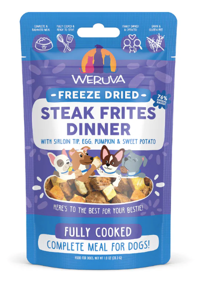 Weruva Freeze Dried Dog Food, Steak Frites 1oz