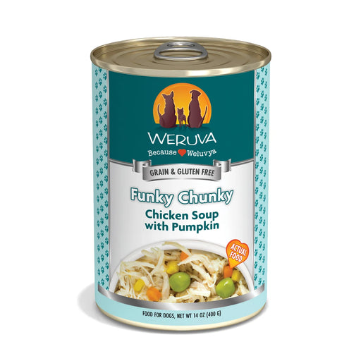 Weruva Funky Chunky chicken soup with pumpkin 14oz can for dogs