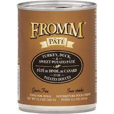 Fromm Dog Can Grain Free Turkey, Duck, and Sweet Potato Pate 12.2 oz