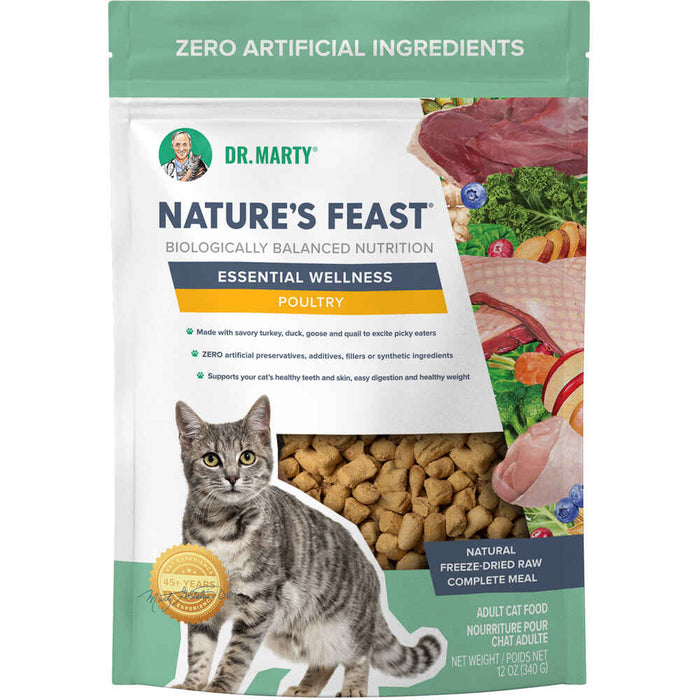 Dr. Marty Nature's Feast Freeze-Dried Raw Cat Food - Poultry