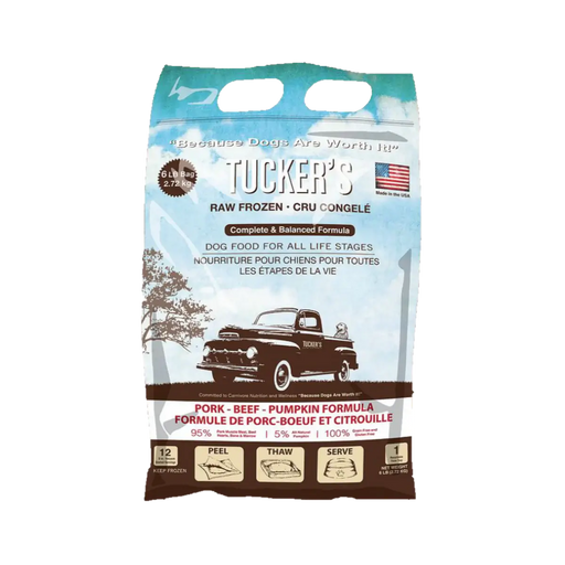 Tucker's Frozen Raw Dog Food, Pork, Beef with Pumpkin Formula
