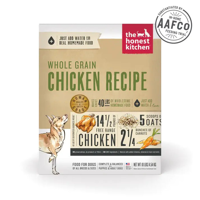 The Honest Kitchen Whole Grain Dehydrated Dog Food Chicken Recipe 10 lbs