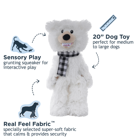 Tall Tails Holiday Polar Bear Dog Toy