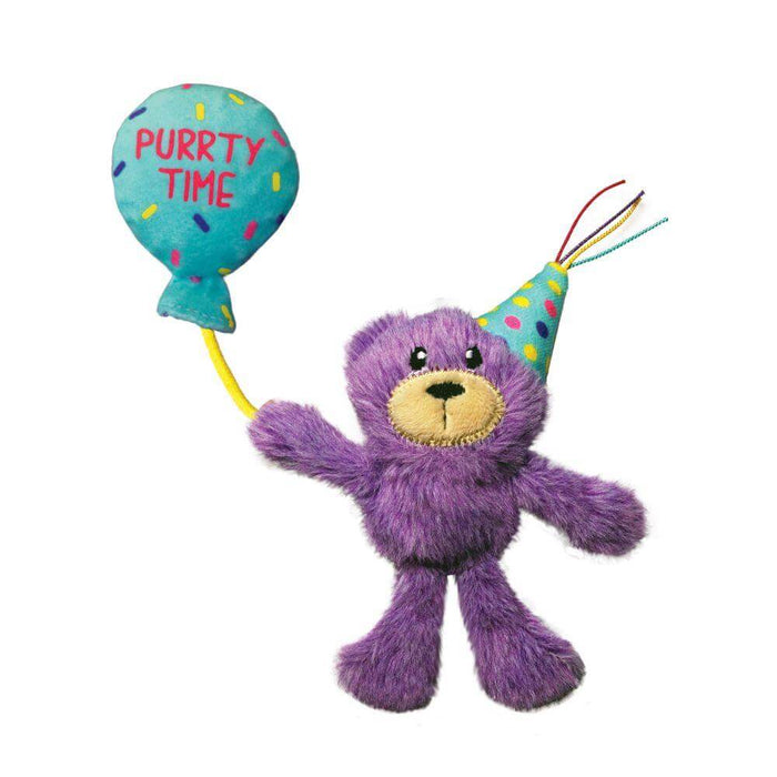 KONG Birthday Teddy Bear Cat Toy