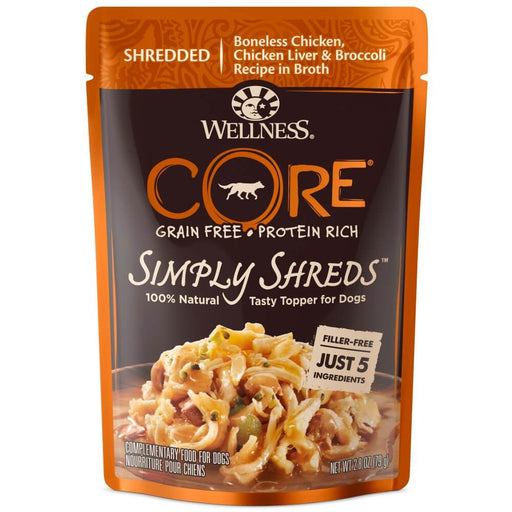 Wellness Core Simply Shreds Chicken, Chicken Liver and Broccoli 2.8 oz