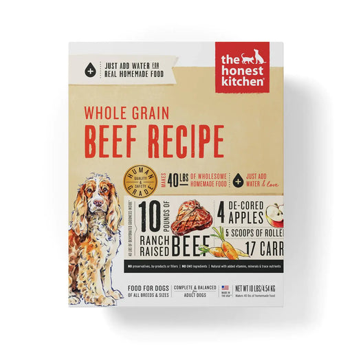 The Honest Kitchen Whole Grain Dehydrated Dog Food Beef Recipe 10 lbs