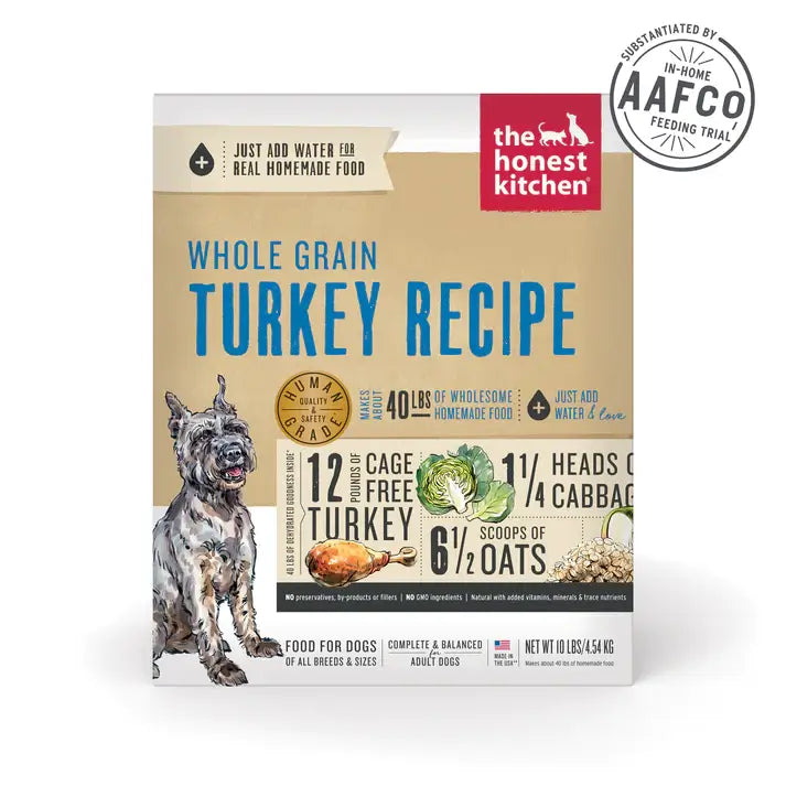 The Honest Kitchen Whole Grain Dehydrated Dog Food Turkey Recipe 10 lbs