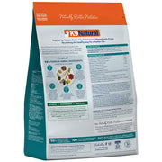 Back of K9 Natural Beef & Hoki Feast freeze-dried dog food, 500 g, with nutrition facts, ingredients and feeding instructions. Sold at Jake's Pet Supply Boca Raton Lake Worth