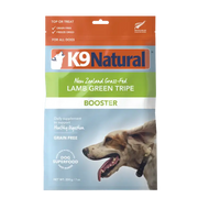 K9 Natural Lamb Green Tripe Booster, freeze-dried New Zealand grass-fed dog superfood for digestive health, 200 g, grain-free. Sold at Jake's Pet Supply Boca Raton Lake Worth