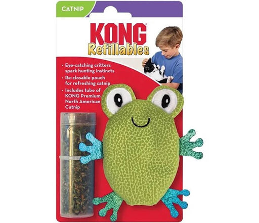 Kong Refillable Catnip Cat Toy, Frog