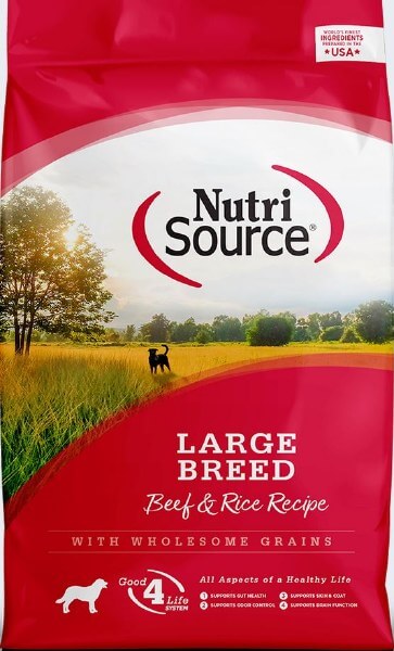 NutriSource Large Breed Beef & Rice Dry Dog Food, 26 lbs.