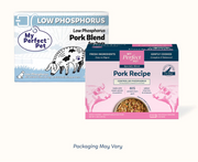 My Perfect Pet Specialty Blend Pork Recipe controlled-phosphorus gently cooked dog food box, 4 lb with eight 8 oz bars, 81% pork protein. Sold at Jake's Pet Supply Boca Raton Lake Worth
Adding to the master file.