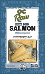OC Raw Freeze Dried Salmon 3.2oz front