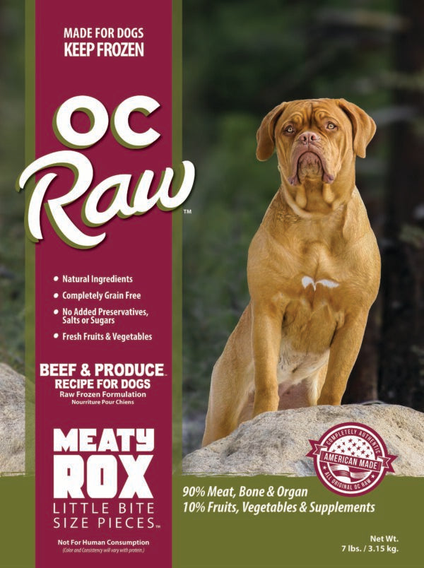 OC Raw Frozen Meaty Rox, Beef 7lb