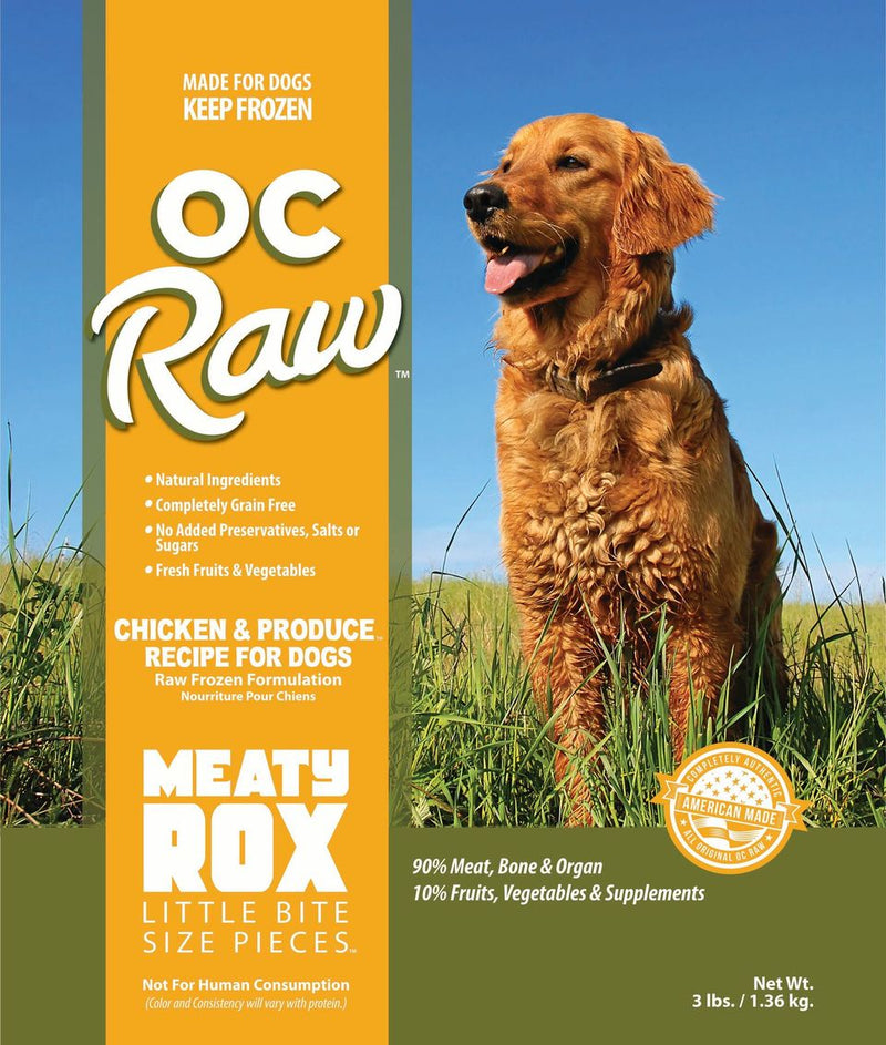 OC Raw Frozen Meaty Rox, Chicken 3lb