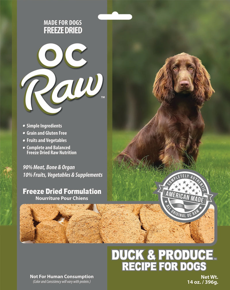 OC Raw Freeze Dried Duck & Produce Sliders 14oz