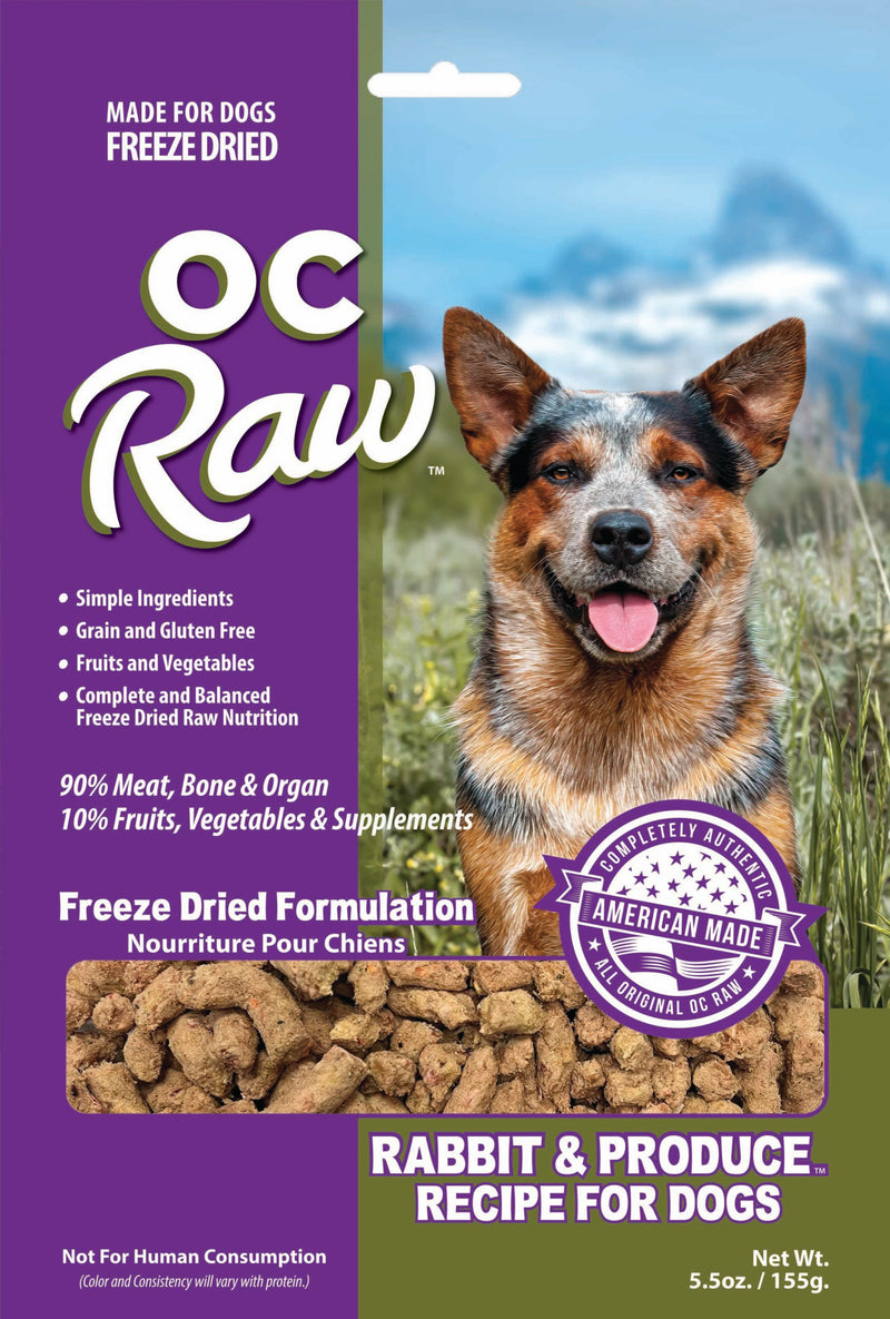 OC Raw Freeze Dried Rabbit Meaty Rox 5.5oz