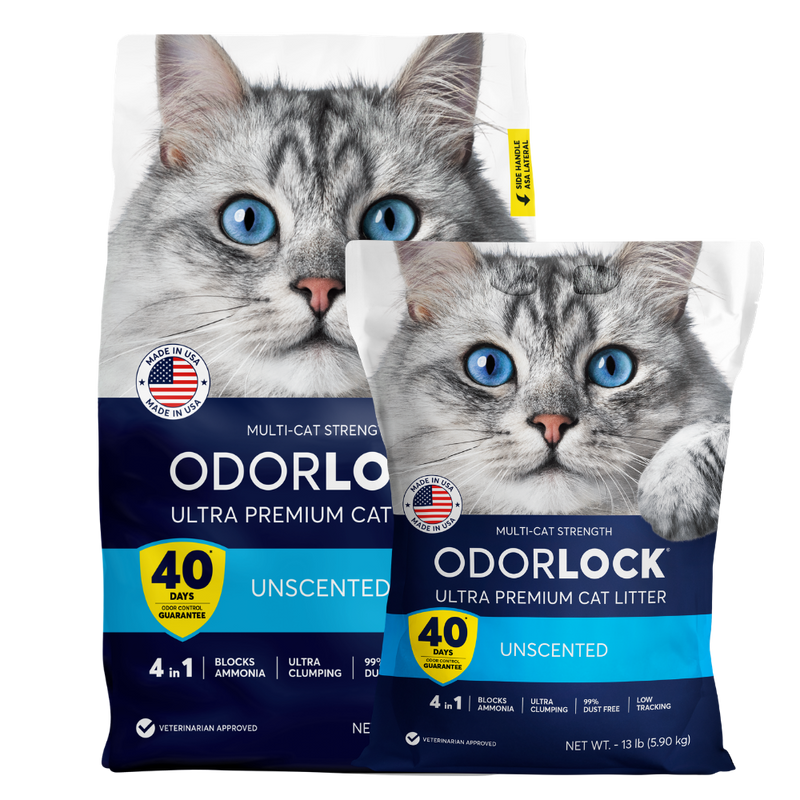 OdorLock Unscented Clumping Clay Cat Litter, 25 lbs.