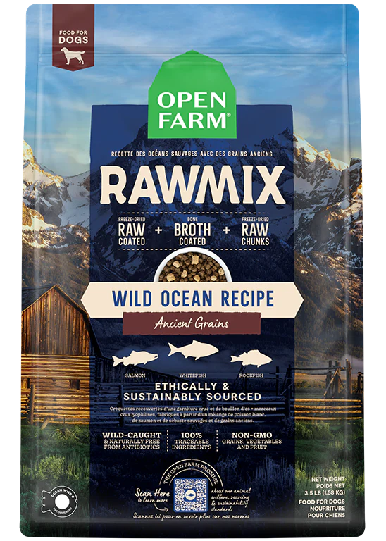 Open Farm Raw Mix with Ancient Grains Wild Ocean Recipe Dog Food