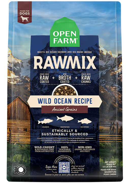 Open Farm Raw Mix with Ancient Grains Wild Ocean Recipe Dog Food